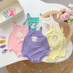 Dianxi Summer New Arrival Newborn Clothes for Girls: Adorable & Super Cute One-Piece Rompers with Straps, Perfect for Baby Bunting in Summer
