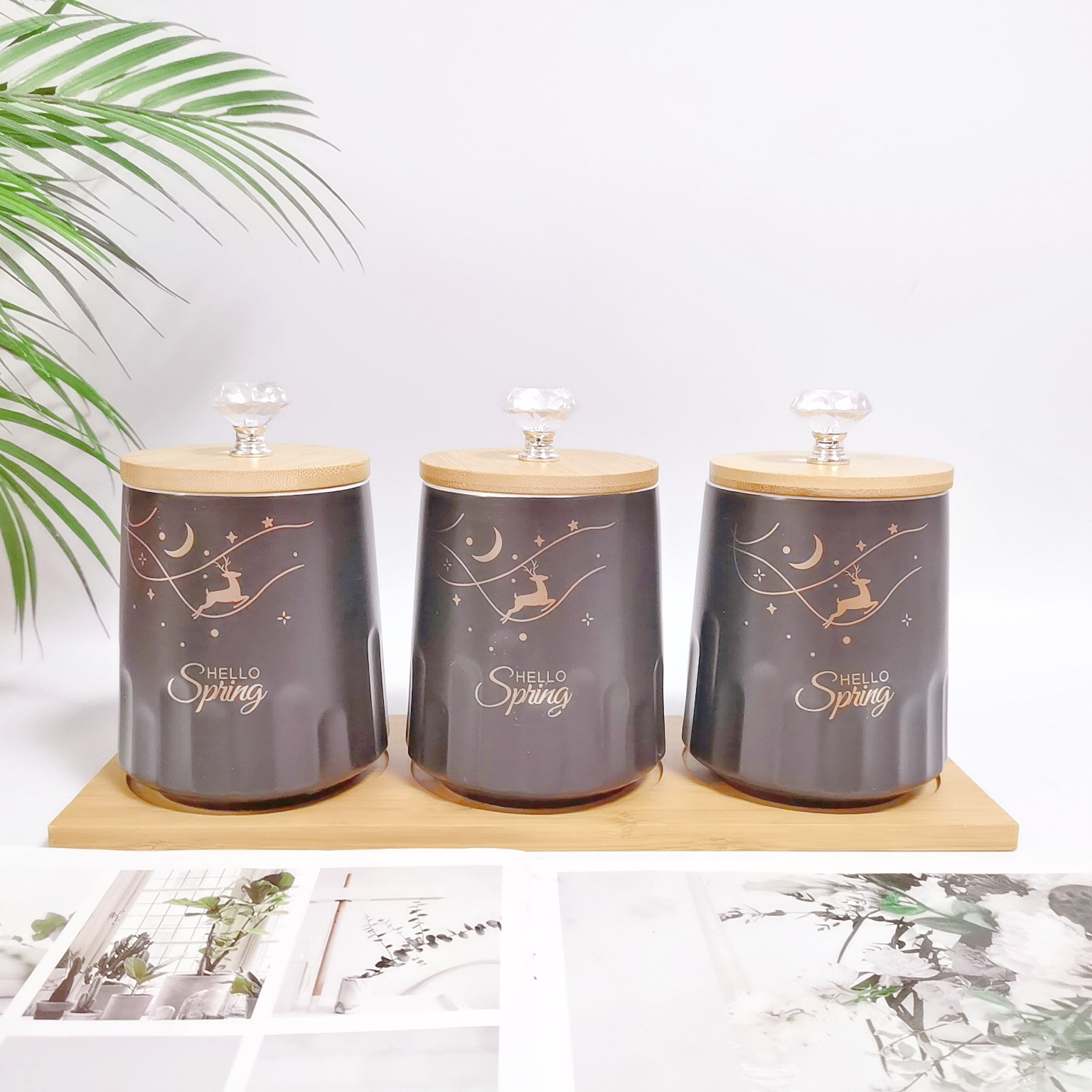 Exportación Oriente Medio exportación cerámica sellada tarro mate granos almacenamiento tarro cocina almacenamiento condimento tarro café té tarro