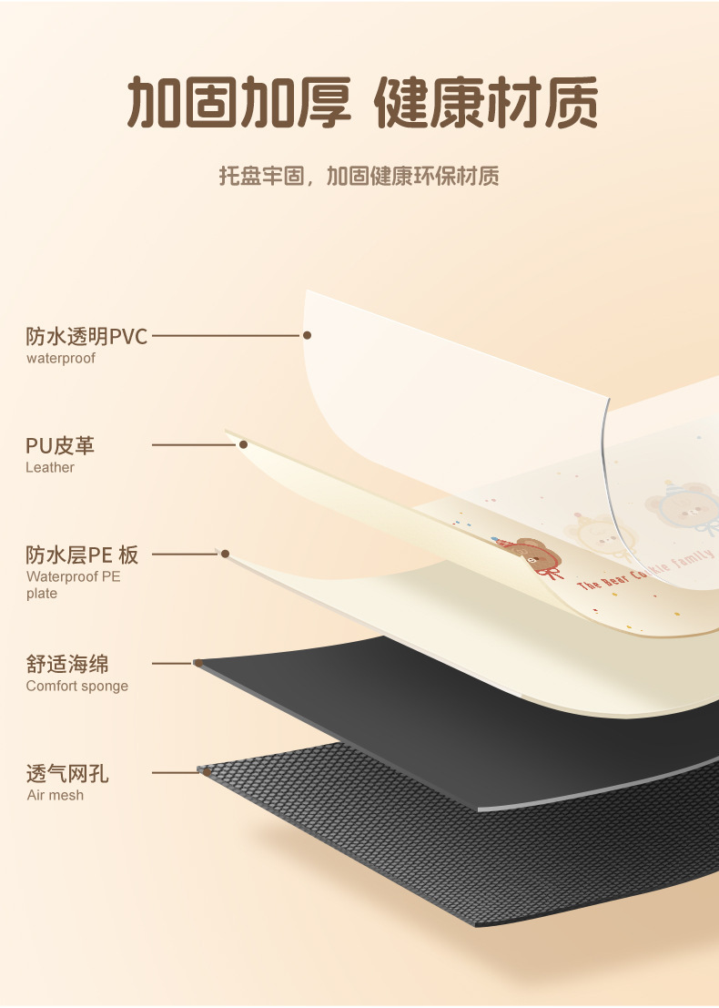 Car Child Safety Seat Tray Cartoon Car-Mounted Waterproof Storage Dining Table Multifunctional Baby Stroller Small Table Board