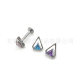 Cross-border New G23 Titanium Zircon Internal Thread Lip Nail Triangular Lip Nail Ear Bone Nail Puncture Jewelry