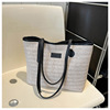 Fashionable straw summer capacious universal one-shoulder bag for leisure, 2023 collection