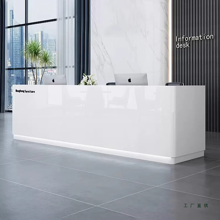 Company Front Desk Reception Desk Simple Modern Beauty Salon Creative Counter Table Hotel Paint Bar Cashier Desk