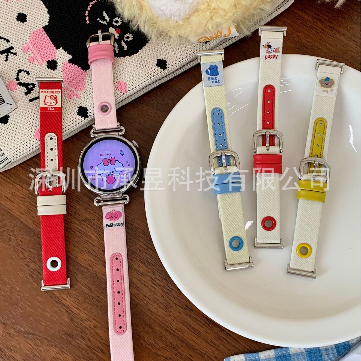Suitable for Huawei Cute Stickers Color Matching Denim Fashion Versatile Watch Strap Huawei 18mm 20mm 22mm