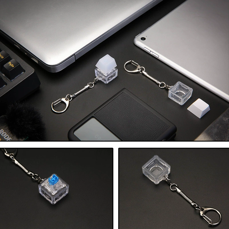 Утолщенный прозрачный тестер-ключница для проверки механических клавиатурных переключателей