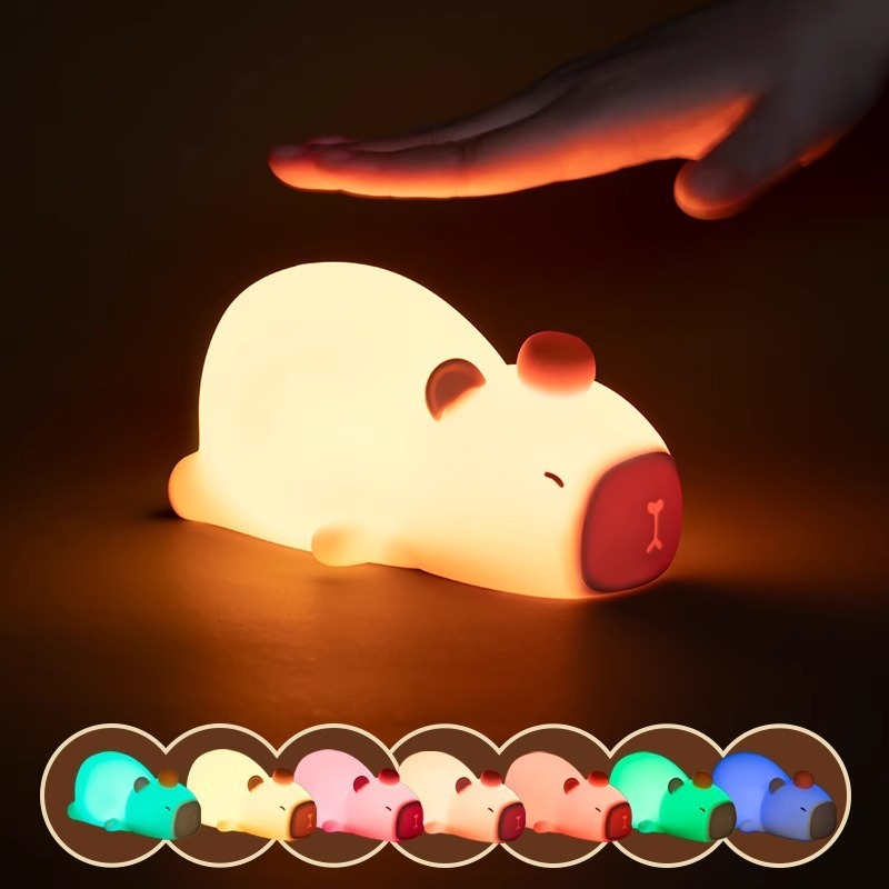 DIY 充電式ランプクリエイティブカピバラナイトライト寝室睡眠ベッドサイド睡眠子供用パットライト|undefined