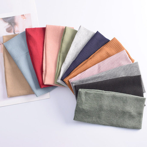 Korean version of the same type of hair tie for women's knitted headband, popular with netizens, versatile, sweat-absorbent, running, sports, face washing headscarf wholesale 