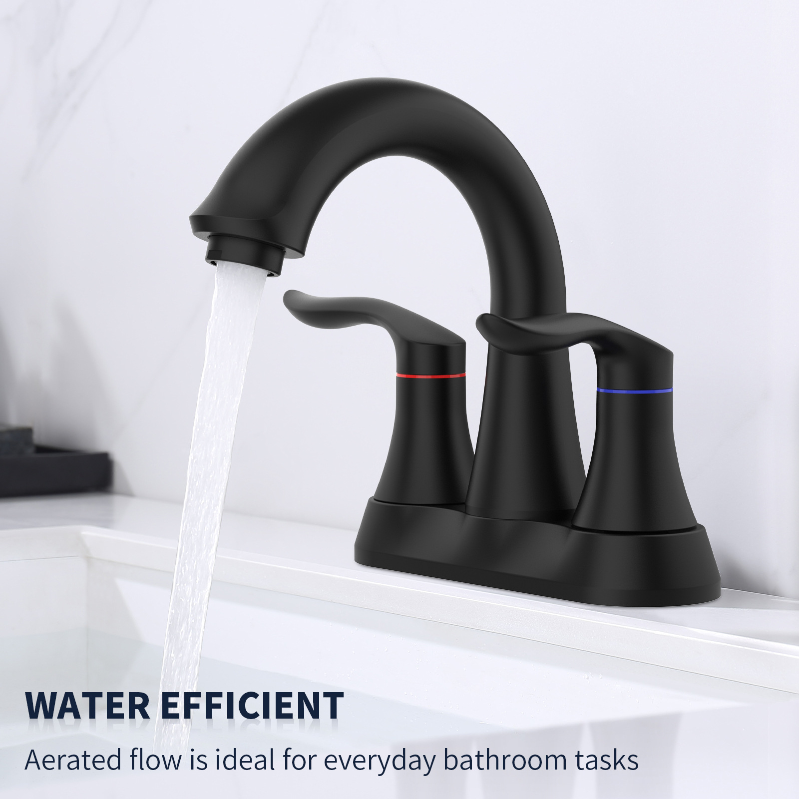 4 pulgadas de estilo americano frío y caliente doble mango baño baño lavabo lavabo grifo certificación CUPC Amazon