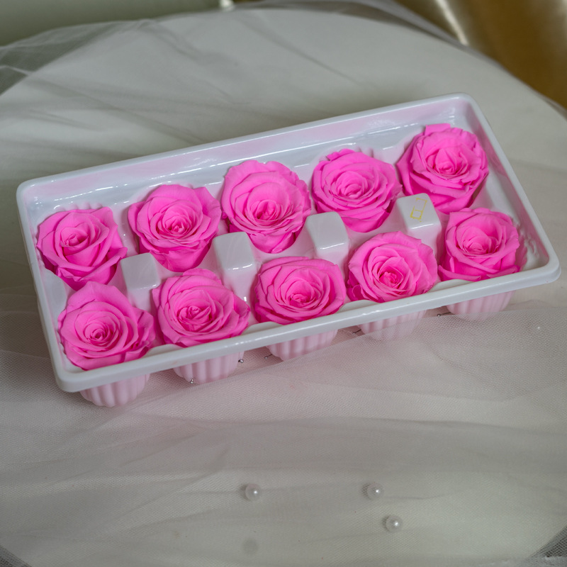 Flores Eternas de Yunnan, Grado B, 3-4 cm, 10 Piezas, Ramo Hecho a Mano al por Mayor, Flores Secas, Materiales para Manualidades, Cabezas de Rosa Eterna