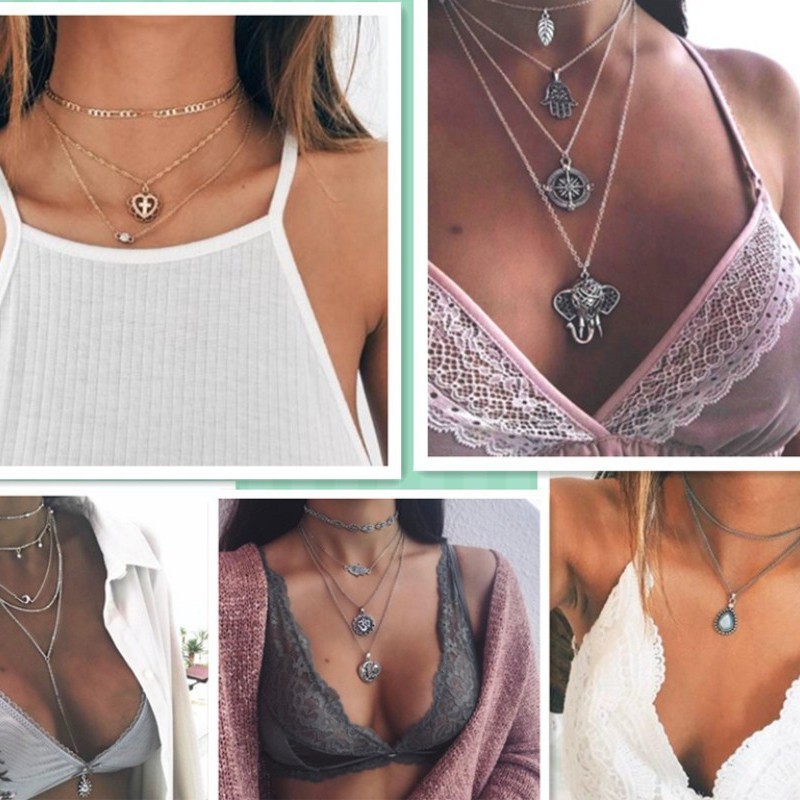 국경 간 전자 상거래 새로운 유럽과 미국 패션 물방울 돌 목걸이 WISH AliExpress 아마존 핫세일