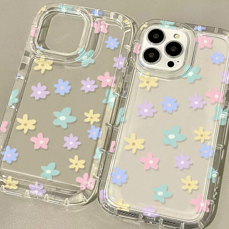 Чехол для телефона Apple в форме цветка совместимый, iPhone 14, воздушная подушка, с цветочным принтом, iphone, 16promax, 13, новая коллекция