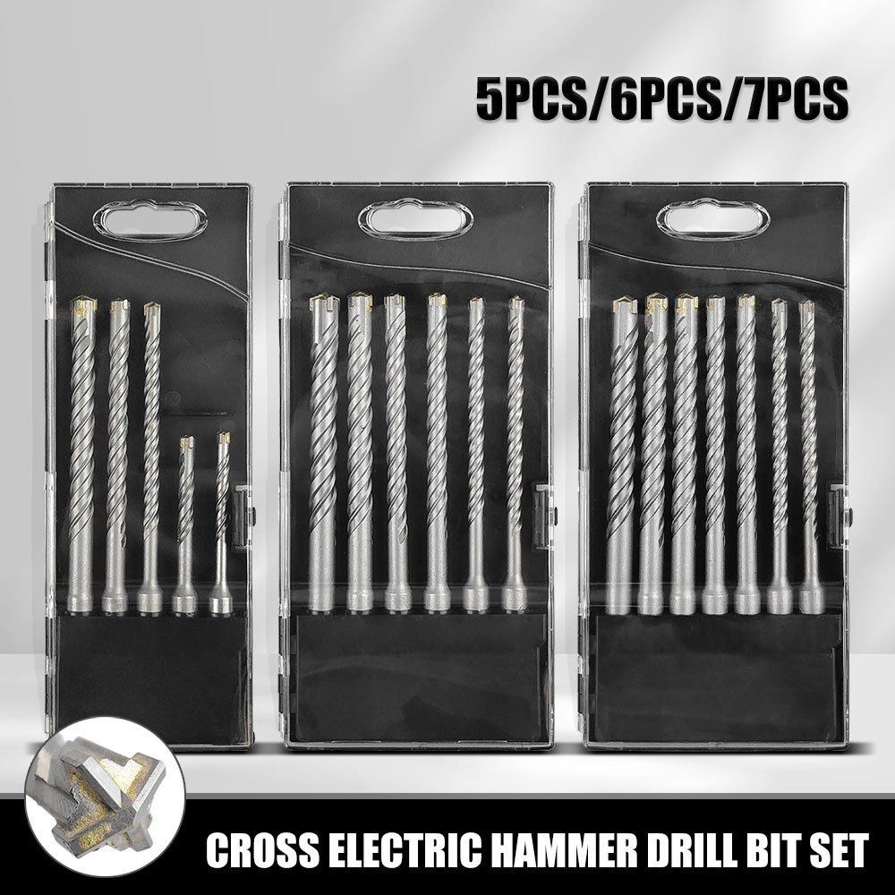 钨钢十字加长冲击钻电锤钻头混凝土穿墙过墙方柄圆柄打孔开槽合金