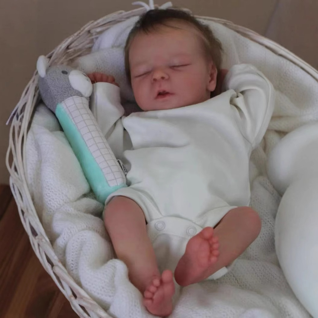 Muñeca de renacimiento de bebé de simulación Darren de 16 pulgadas