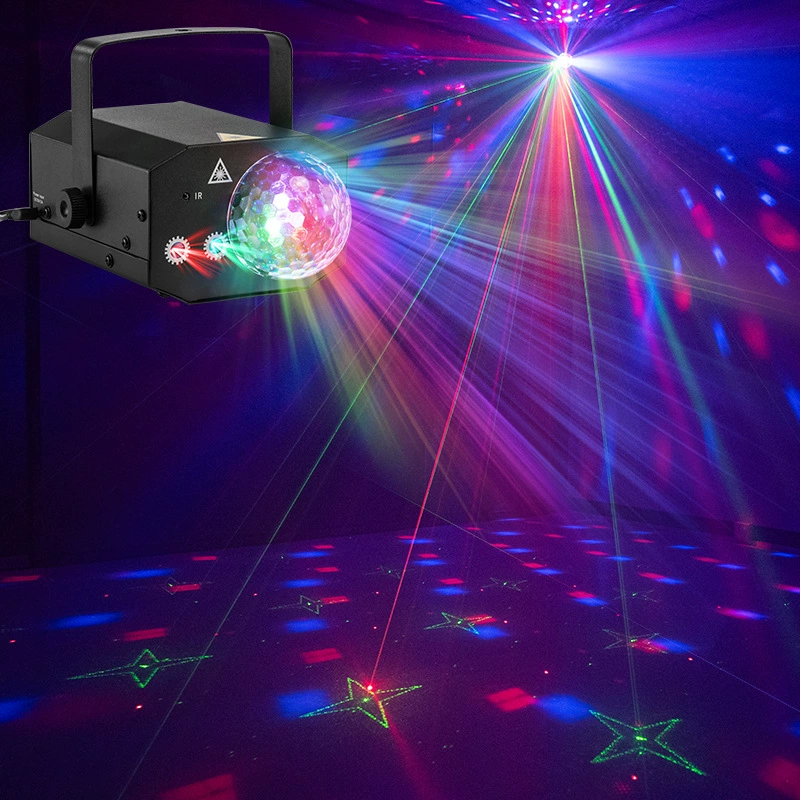 Cross -border laser ball stage light sound control LED bar light KTV stage lights frequency flashing magic ball laser laser