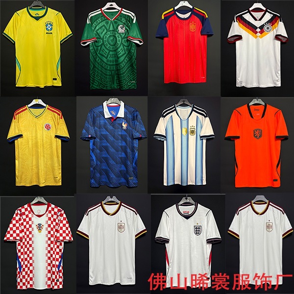 2026 Estados Unidos, Canadá, México, Argentina, Brasil, México, Francia, Alemania, camiseta de fútbol de manga corta, edición de fans