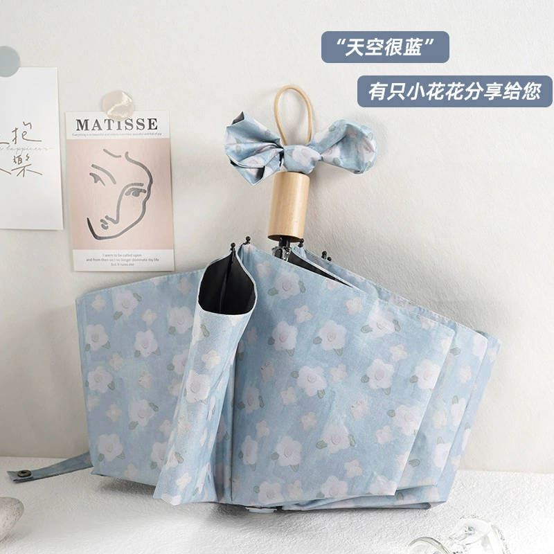 Fresh cute umbrella solar-powered, sun protection
