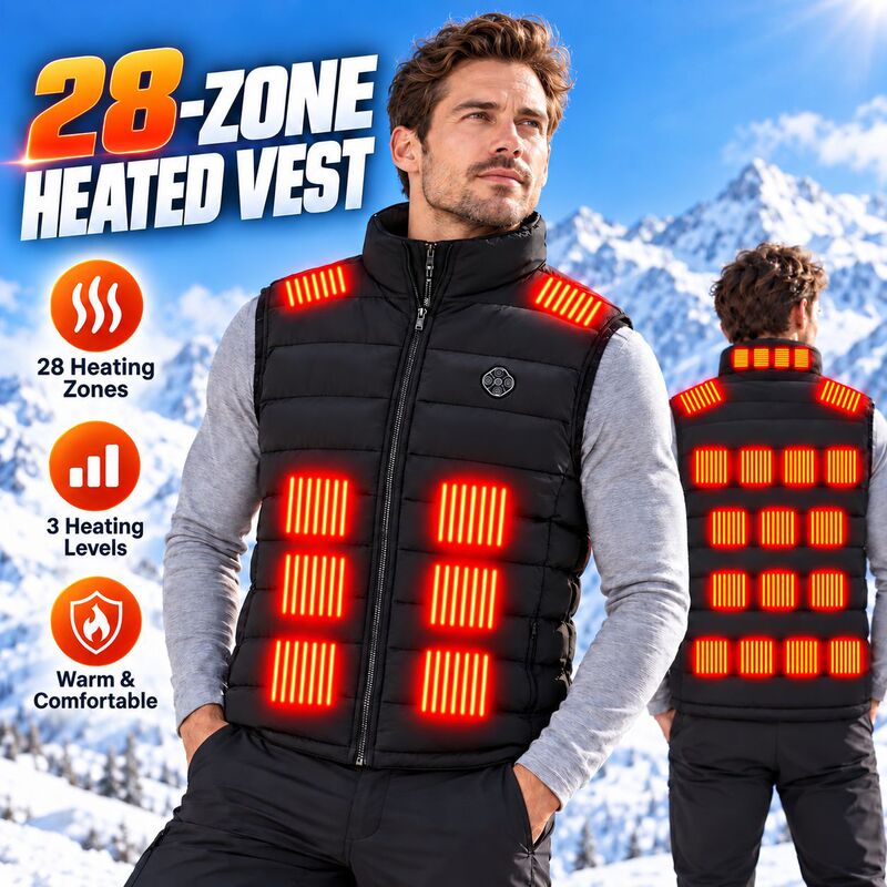 Zone 28 Heated Vest Ribbed Style Heating Vest USB Smart Temperature Control Vest Outdoor Cold-Proof Thermal Clothing Custom-Made Zone 28 Heated Vest Ribbed Style Heating Vest USB Smart Temperature Control Vest Outdoor Cold-Proof Thermal Clothing Custom-Made