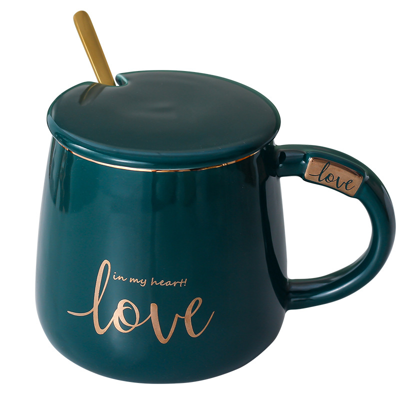 Creativo simple de moda cerámica taza de oficina regalo taza de café taza de agua taza de desayuno de pareja