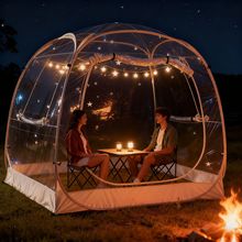 户外休闲露营泡泡屋阳光房网红烧烤餐厅小摊使用加厚透明星空帐篷