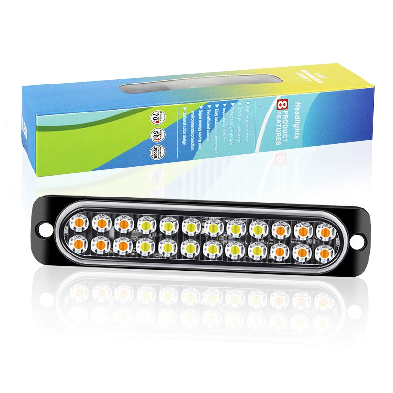 Высокая мощность 24LED грузовик пикап боковые огни автомобиля вспышка стробоскопические сигнальные огни мотоцикла задний фонарь