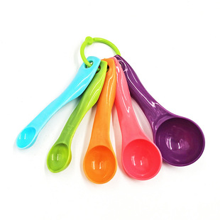 Cross-Border Kitchen Baking Tools Colorfulful Measuring Spoon 5-Piece Set Combination Measuring Spoon 5-Piece Set with Graduated Seasoning Spoon