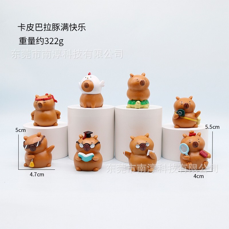 秋千卡皮巴拉盲盒手办小憨豆可爱水豚卡通摆件扭蛋机公仔批发代发|undefined