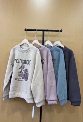 Knitted cotton, thin fleece, high-quality sweatshirt