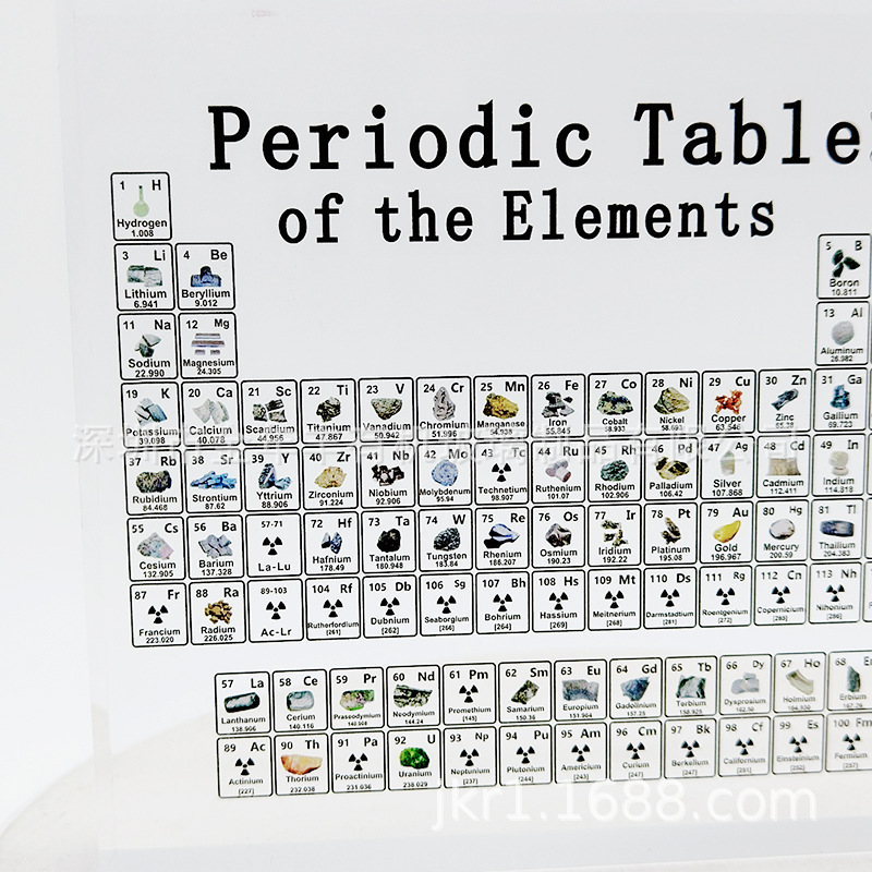 爆款现货高清印刷元素周期表化学元素周期表亚克力工艺品摆件厂家