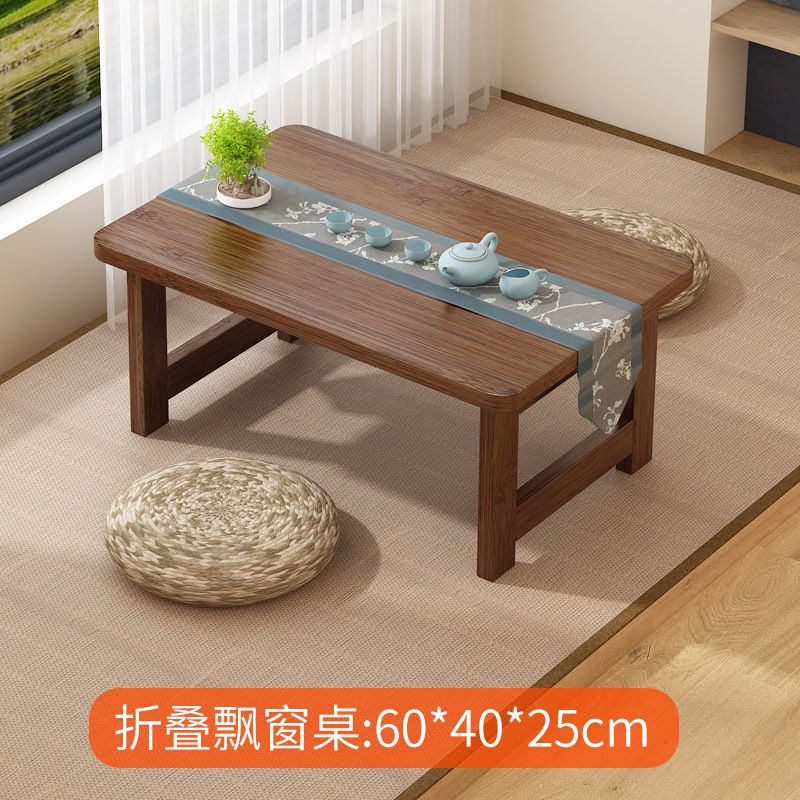 Corazón plegable Bay window table-Nogal color_1