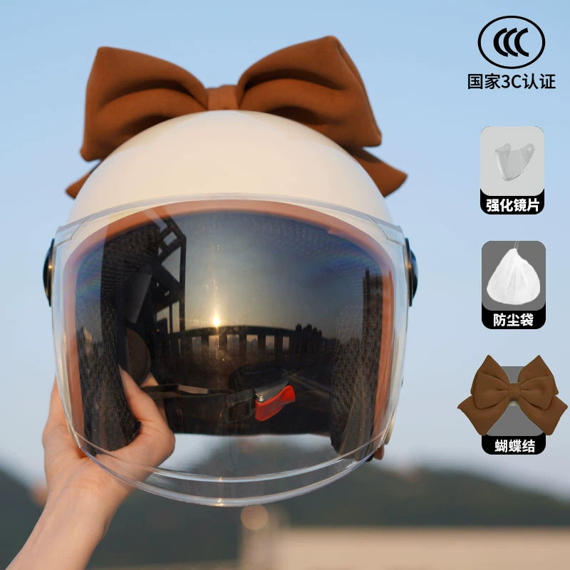 Новый национальный стандарт 3C Сертификация электрический мотоциклетный шлем Мужской и женский зимний теплый шлем для любителей холодостойкого полушлема