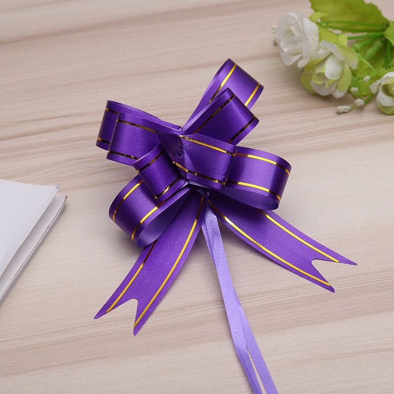 23# Decorative Latte Rose Gold Edged Bow Hand Latte Gift Packaging Wedding Supplies Tie Flower Manufacturer Wholesale