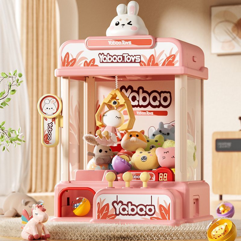2025 New Claw Machine Children's Toy Large Clip Doll Gashapon Machine Girls Boys Mini Birthday Gift