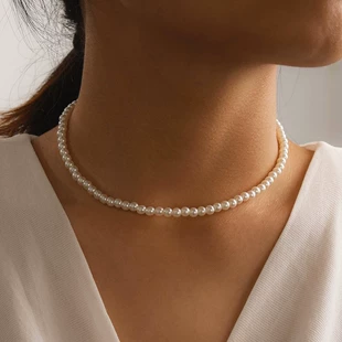 Колье (бренд) Pearl Chain, универсальная цепочка для ключей и сумки, простой элегантный дизайн, множество размеров бусин
