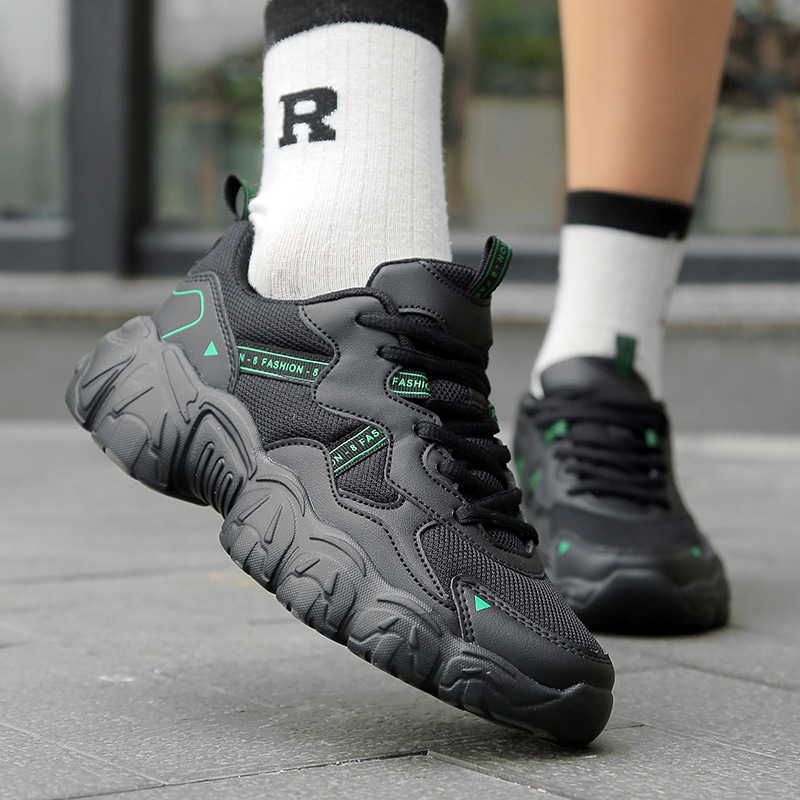 Cross-border clunky shoes for women 2023 spring new Korean style youth casual sneaker student campus platform running shoes Cross-border clunky shoes for women 2023 spring new Korean style youth casual sneaker student campus platform running shoes
