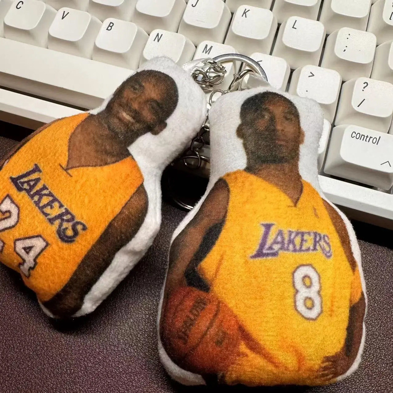 Man ~ Kobe Bryant Voice Prison Elbow Doll Voice Toy Pendant Plush Keychain Gift Boys Small Hanging Ornaments Man ~ Kobe Bryant Voice Prison Elbow Doll Voice Toy Pendant Plush Keychain Gift Boys Small Hanging Ornaments