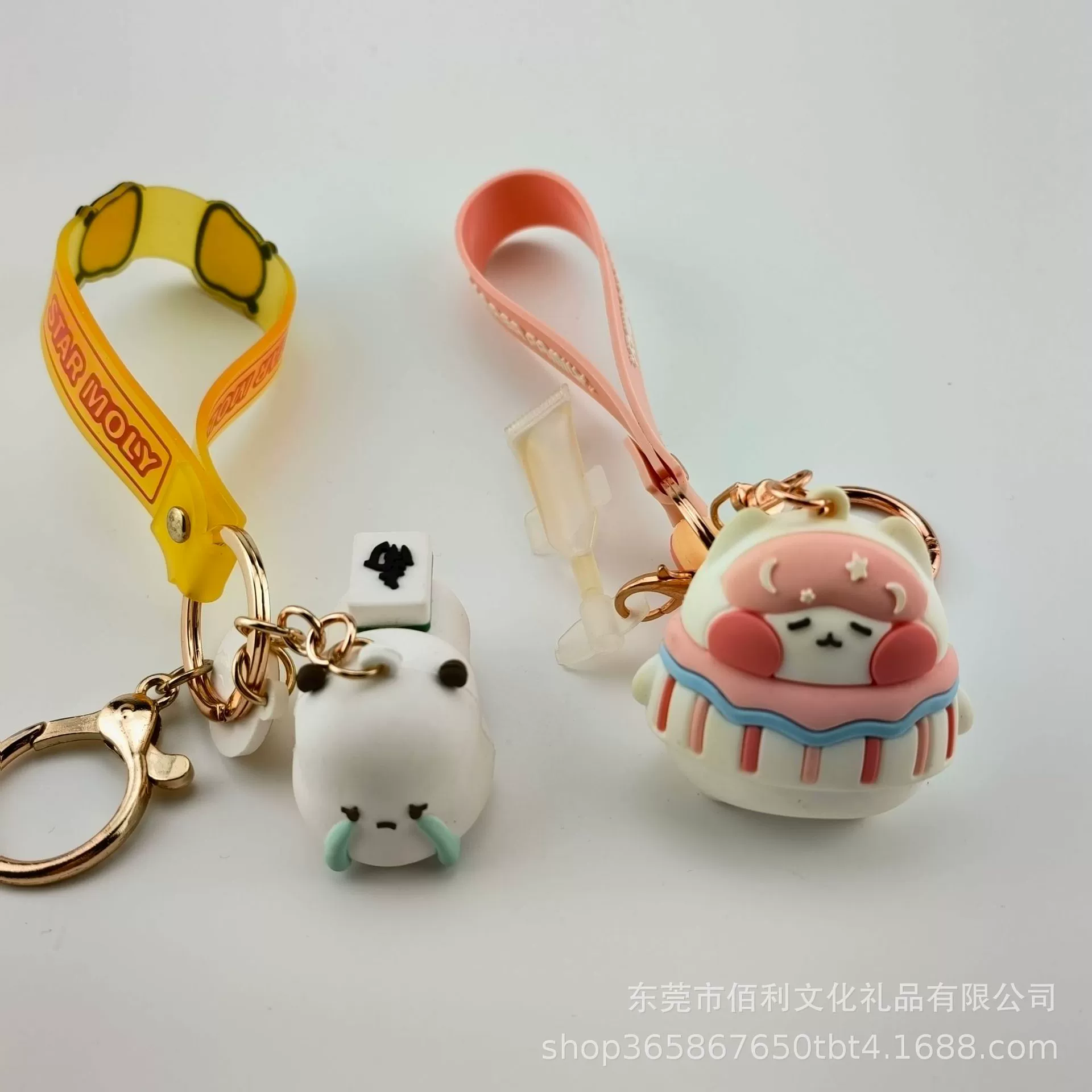 Cartoon doll, keychain PVC, three dimensional accessory for keys from soft rubber, custom-made