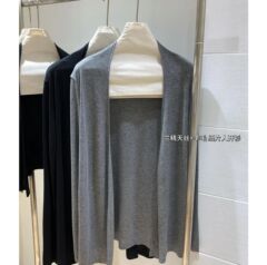 テンセルウールカーディガン 2025 夏怠惰なスタイルのトップ新しいニットオフショルダー薄手のコート女性のための