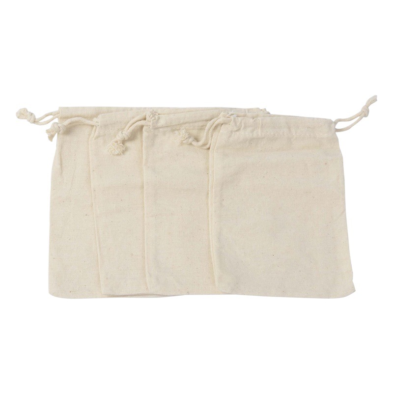 En stock bolsa de cordón de lino de algodón logotipo imprimible peine ropa de juguete almacenamiento granos arroz bolsa de cordón de algodón