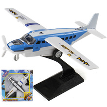 [盒裝]蒂雅多聲光回力渦槳商業飛機合金材質兒童玩具模型飛機8200
