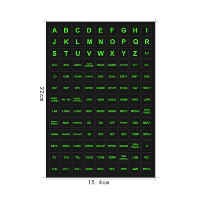 PET waterproof wear-resistant luminous switch – Car interior film