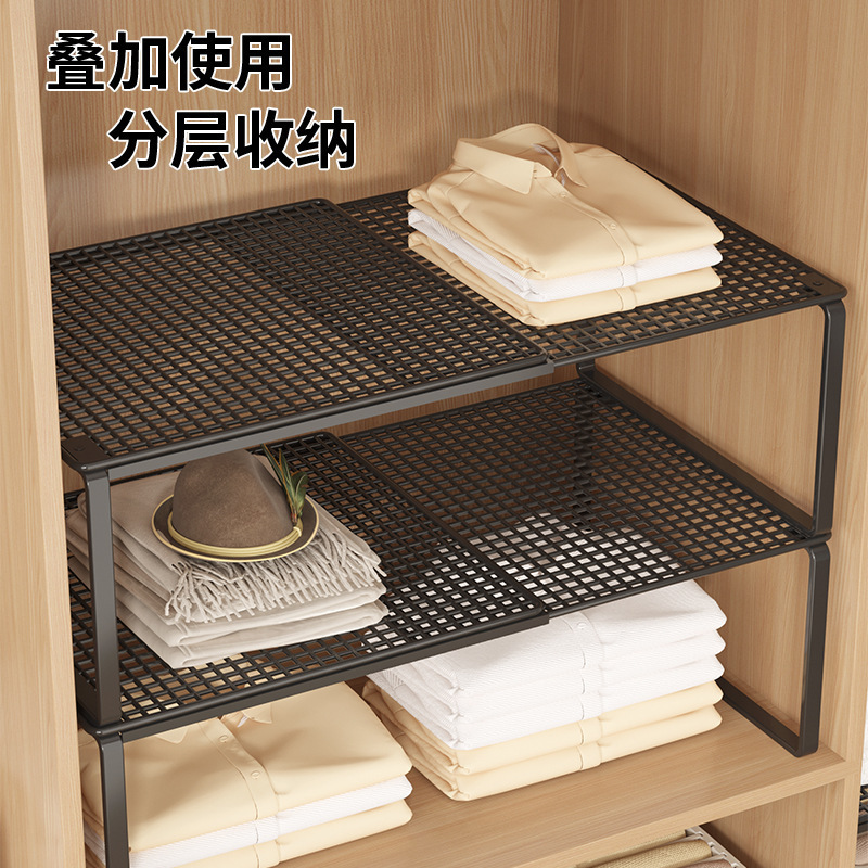 衣柜分层隔板柜子隔层隔断橱柜可伸缩卧室置物架鞋柜  分隔 收纳|undefined
