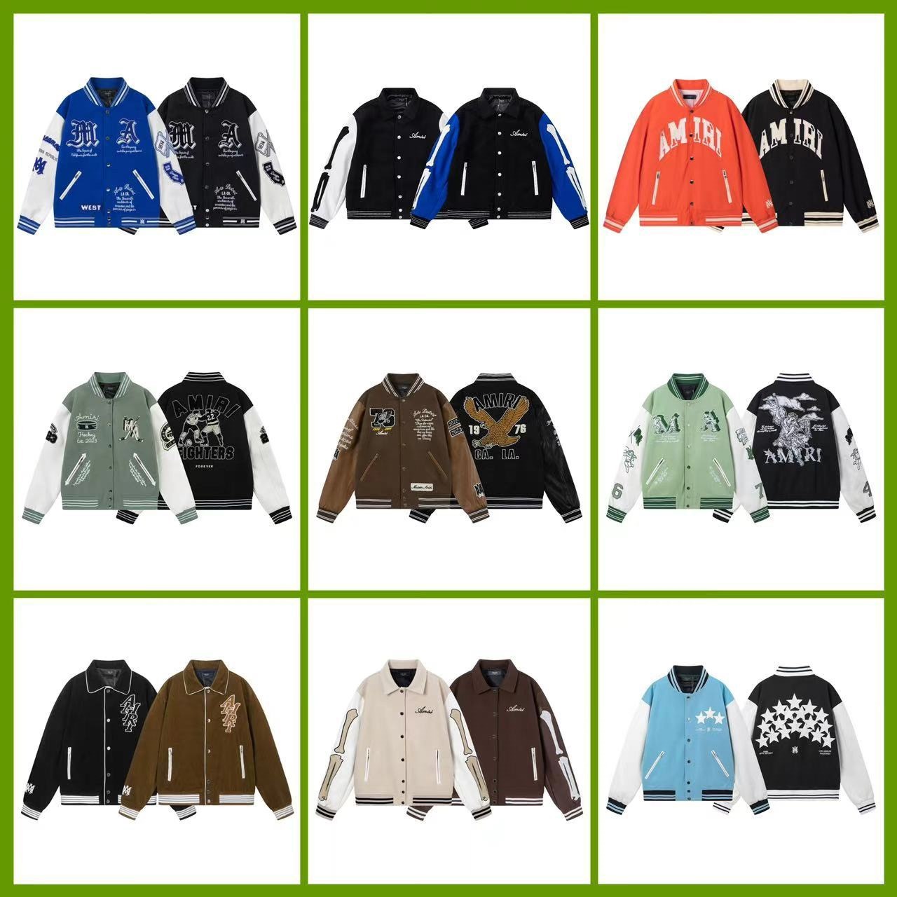 Trendy Brand Baseball Jacket for Spring and Autumn Am1R1 Icon New Casual Versatile Color-Blocking Women's Jacket Top