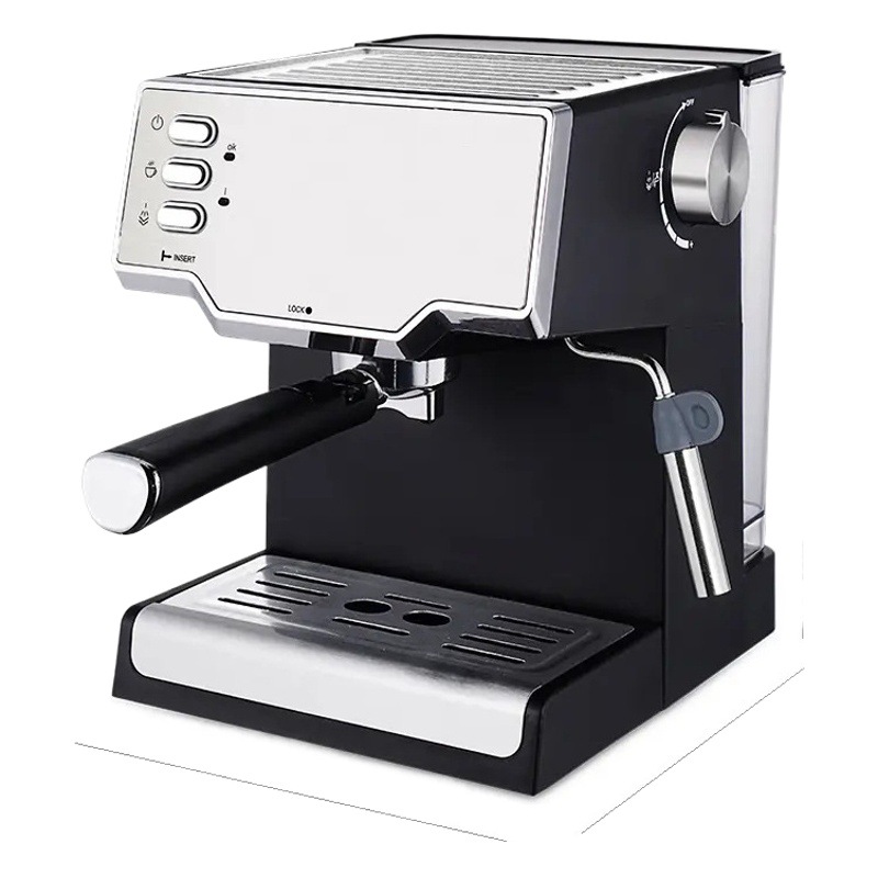 Cafetera de 850W para el mercado estadounidense, 110v, semiautomática, italiana, con espumador de leche, extracción por presión, para espresso