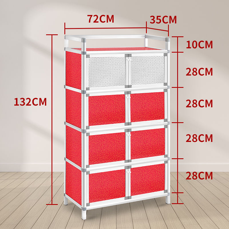 armario de comedor de aleación de aluminio simple armario de cubierta pequeño armario de alquiler armario de almacenamiento armario de cocina doméstico armario de almacenamiento multicapa