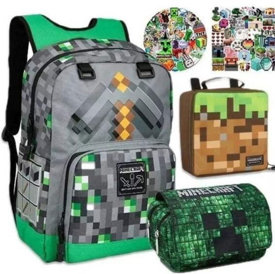 Minecraft мой мир сумка рюкзак школьная старшая и младшая классная, Дракон персонаж мультфильм Аниме рюкзак