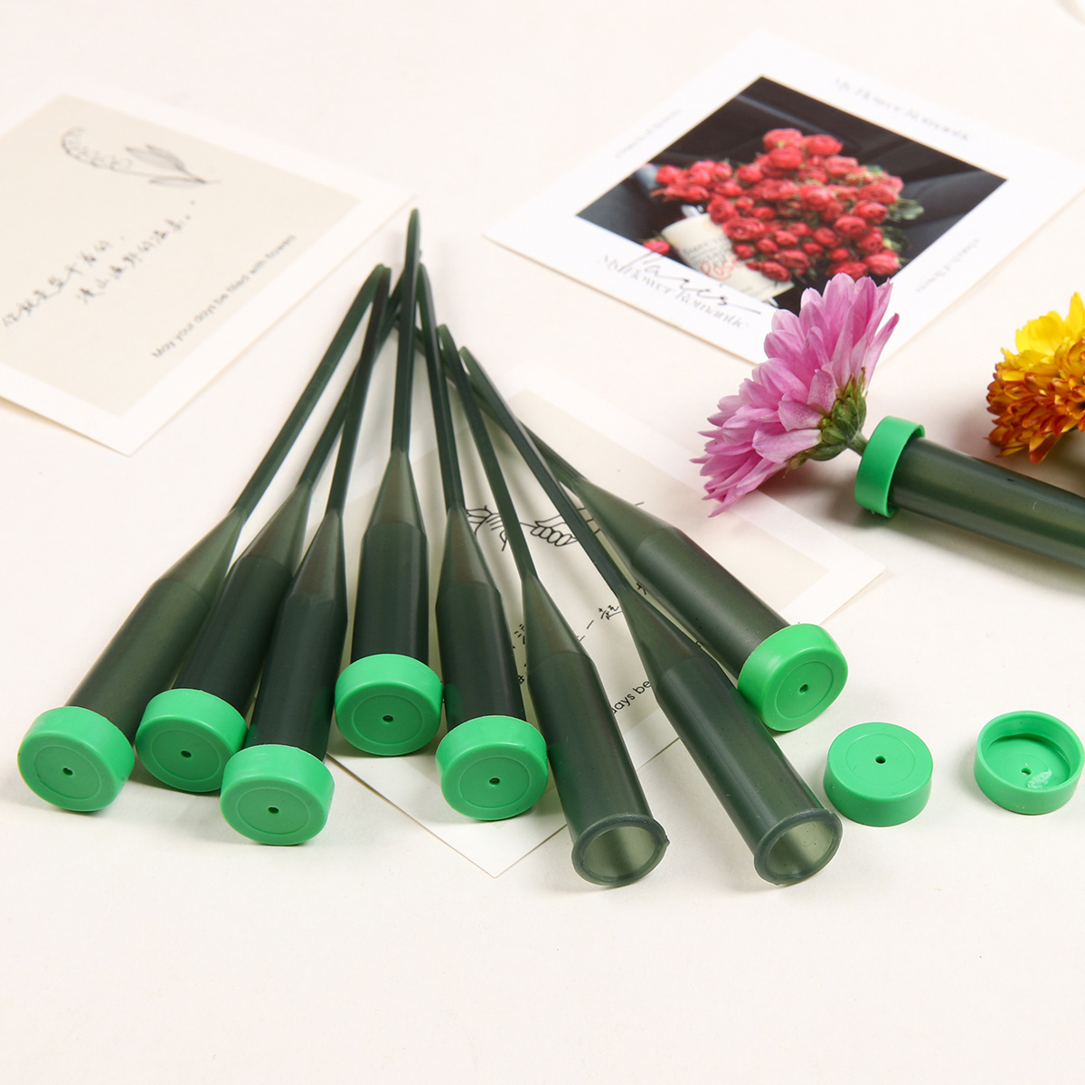 tubo de orquídea alargado con varilla tubo de retención de agua tubo de nutrición de orquídea mariposa preservación de flores materiales de embalaje de flores floristas