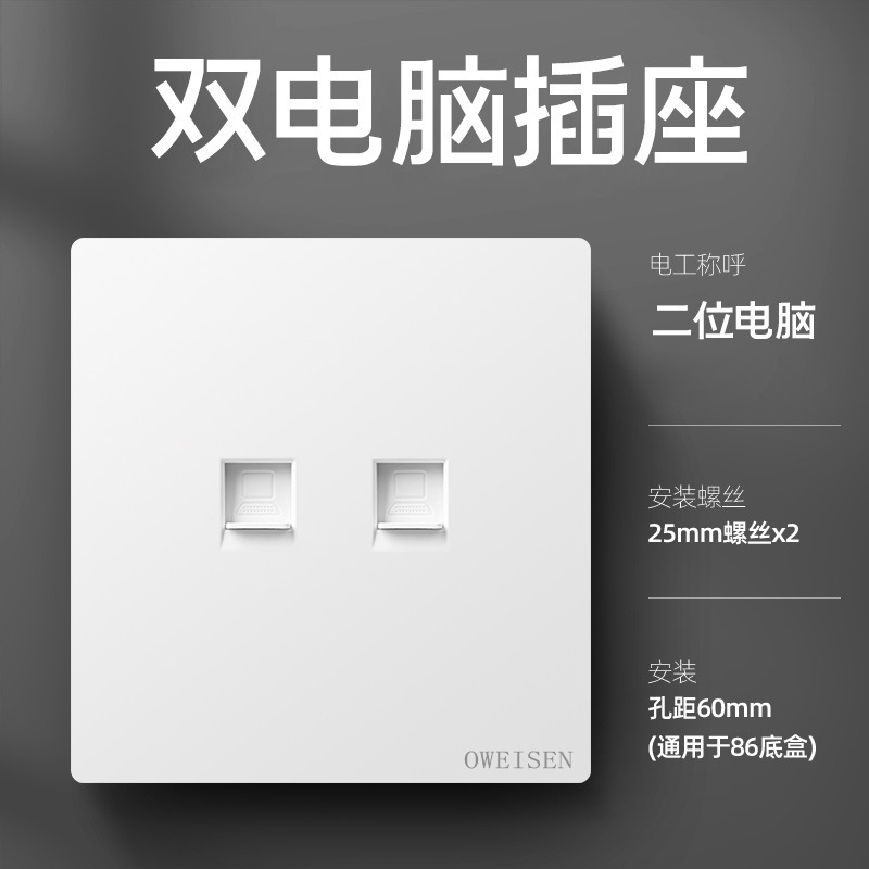 86型白色パネル家庭用大型板暗装壁電源二三コンセント一開エアコン16Aスイッチコンセント|undefined