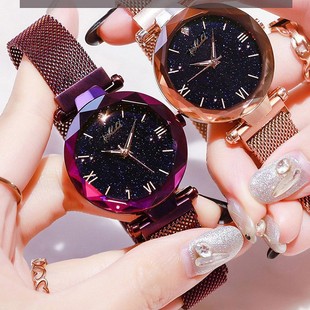 Spot wholesale ladies Roman starry quartz watch lazy watch magnet strap magnet watch