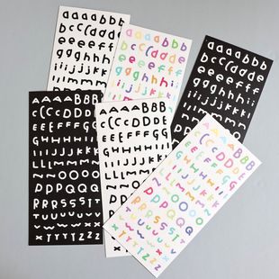 INS new letter material stickers cute DIY goo card hand account collage decorative stickers
