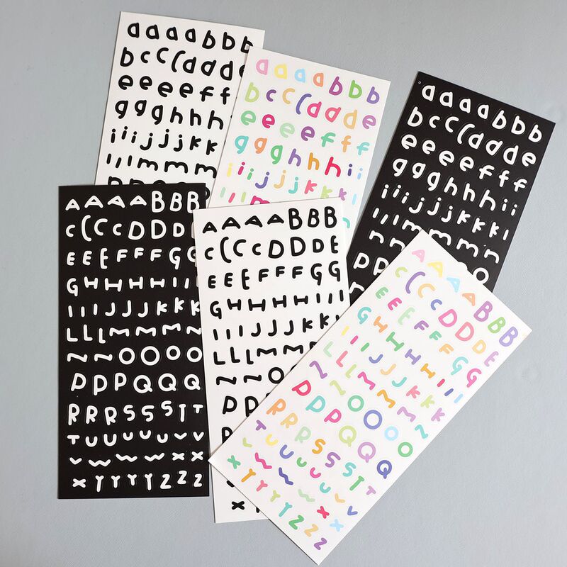 INS new letter material stickers cute DIY goo card hand account collage decorative stickers