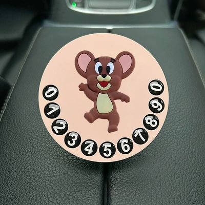 Space Moving License Plate Car – Nömrəli dayanma kartı - cute-cartoon-040-parking-sign